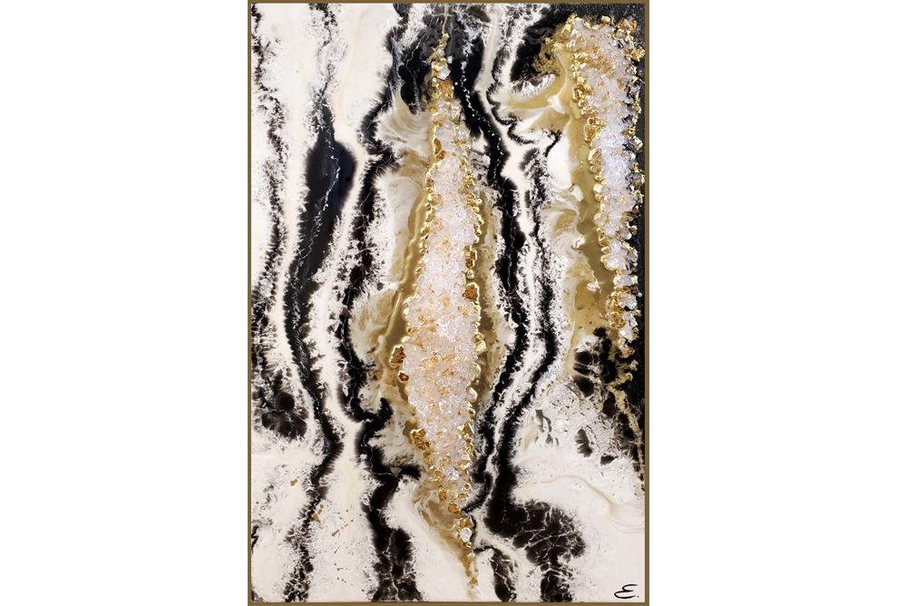 Crystal Gold – Part 2 – Mixed Media – 36×24 inches