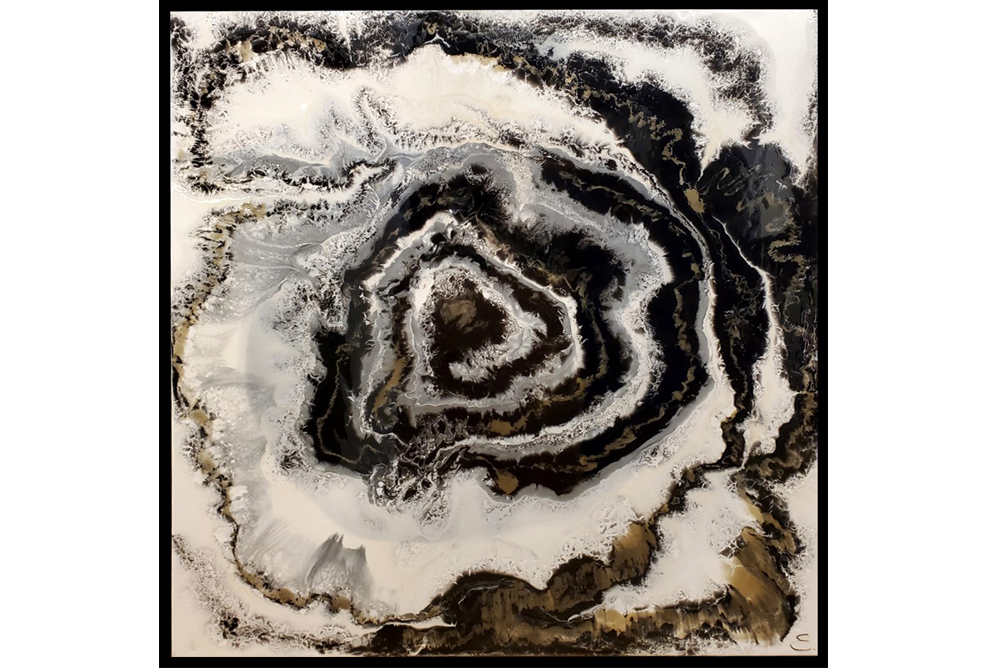 Whirlpool Galaxy – Mixed Media – 48×48 inches